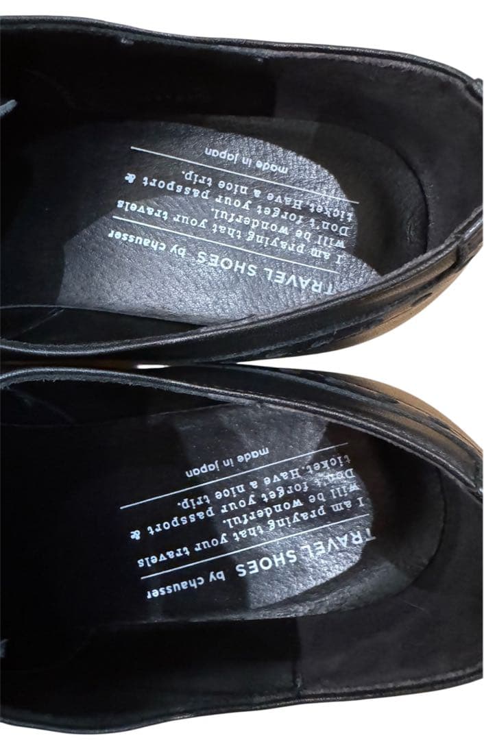 【美品】　ショセ　トラベル　シューズ（ウイングチップ）ブラック