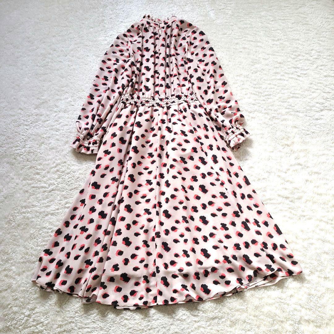 【希少】　2024年製　ルネ　ワンピース　レオパード　フリル　フレア　Aライン