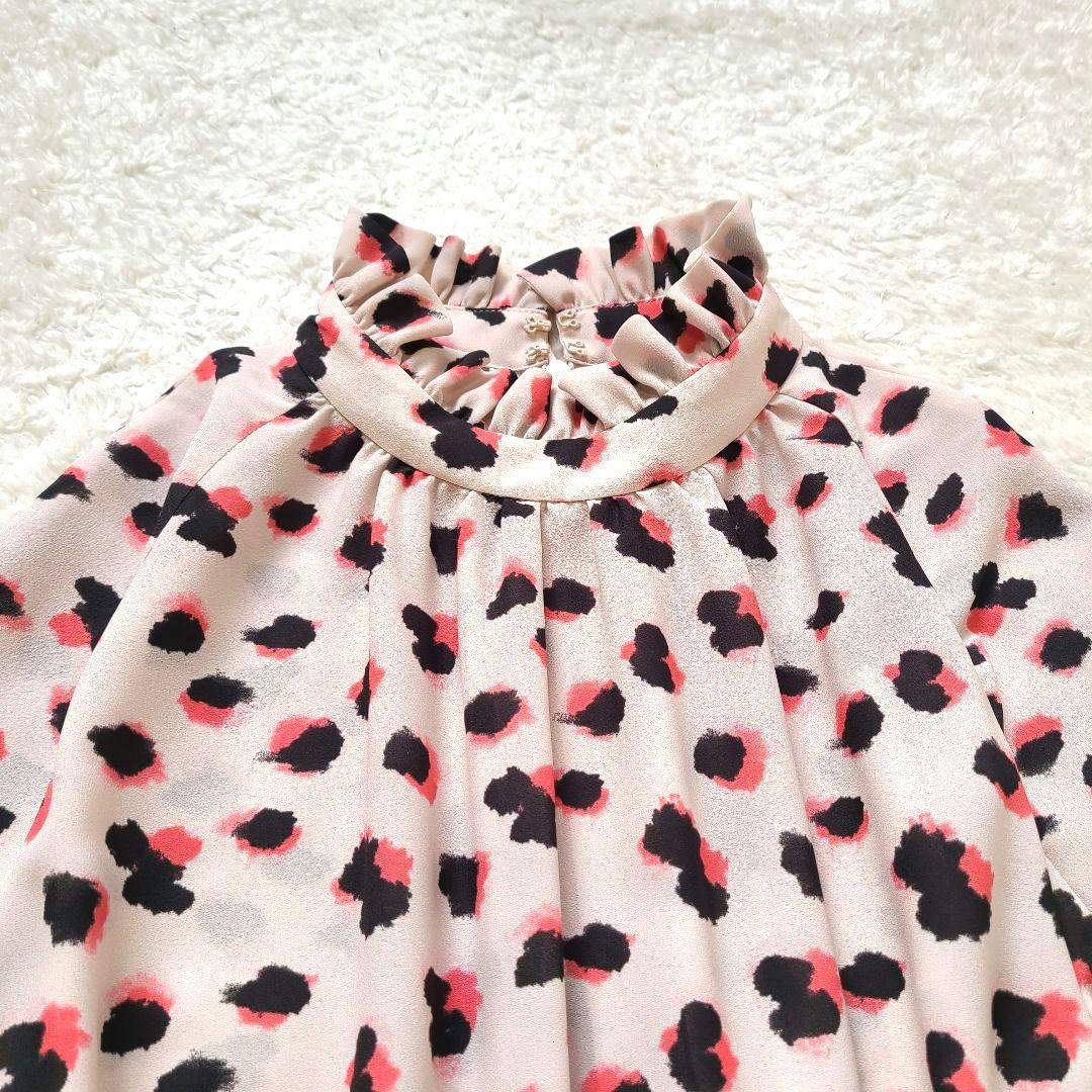 【希少】　2024年製　ルネ　ワンピース　レオパード　フリル　フレア　Aライン