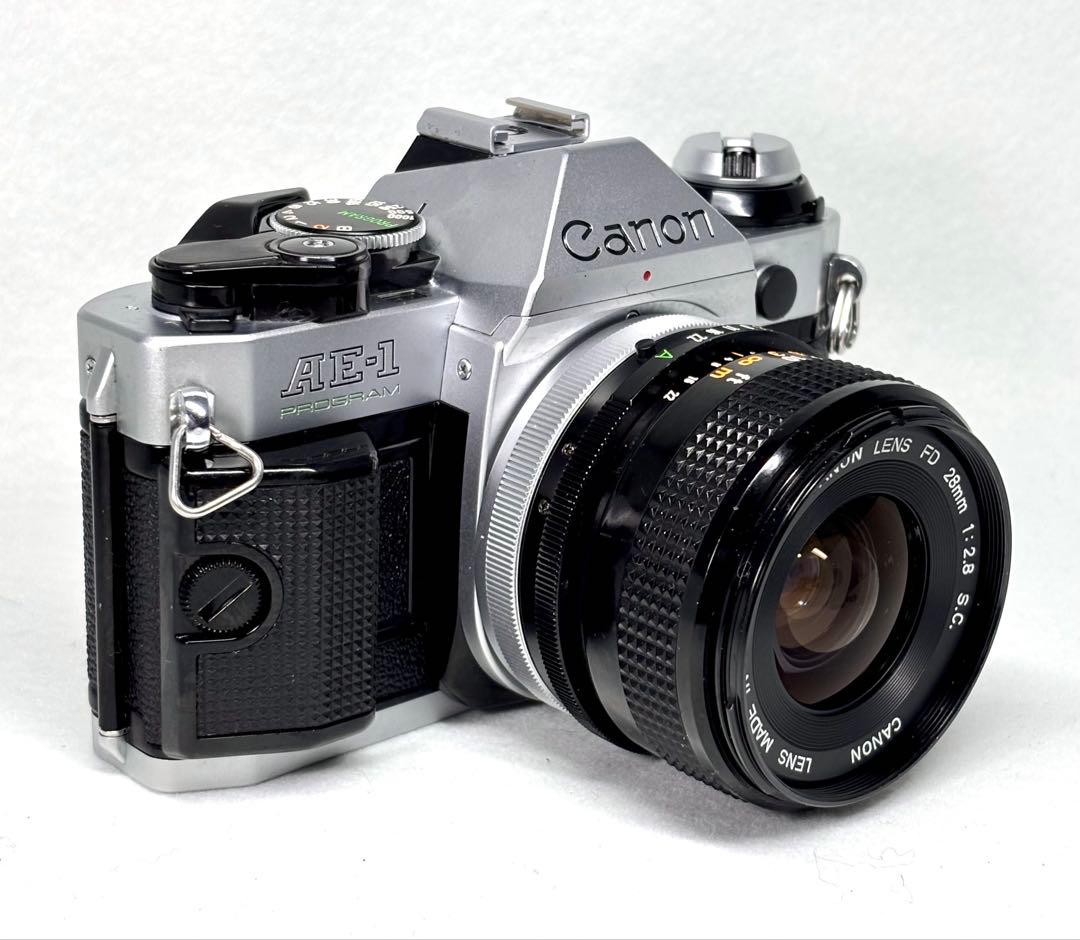 【完動品】キャノンフィルムカメラAE-1 Pシルバー28mmレンズ3085311
