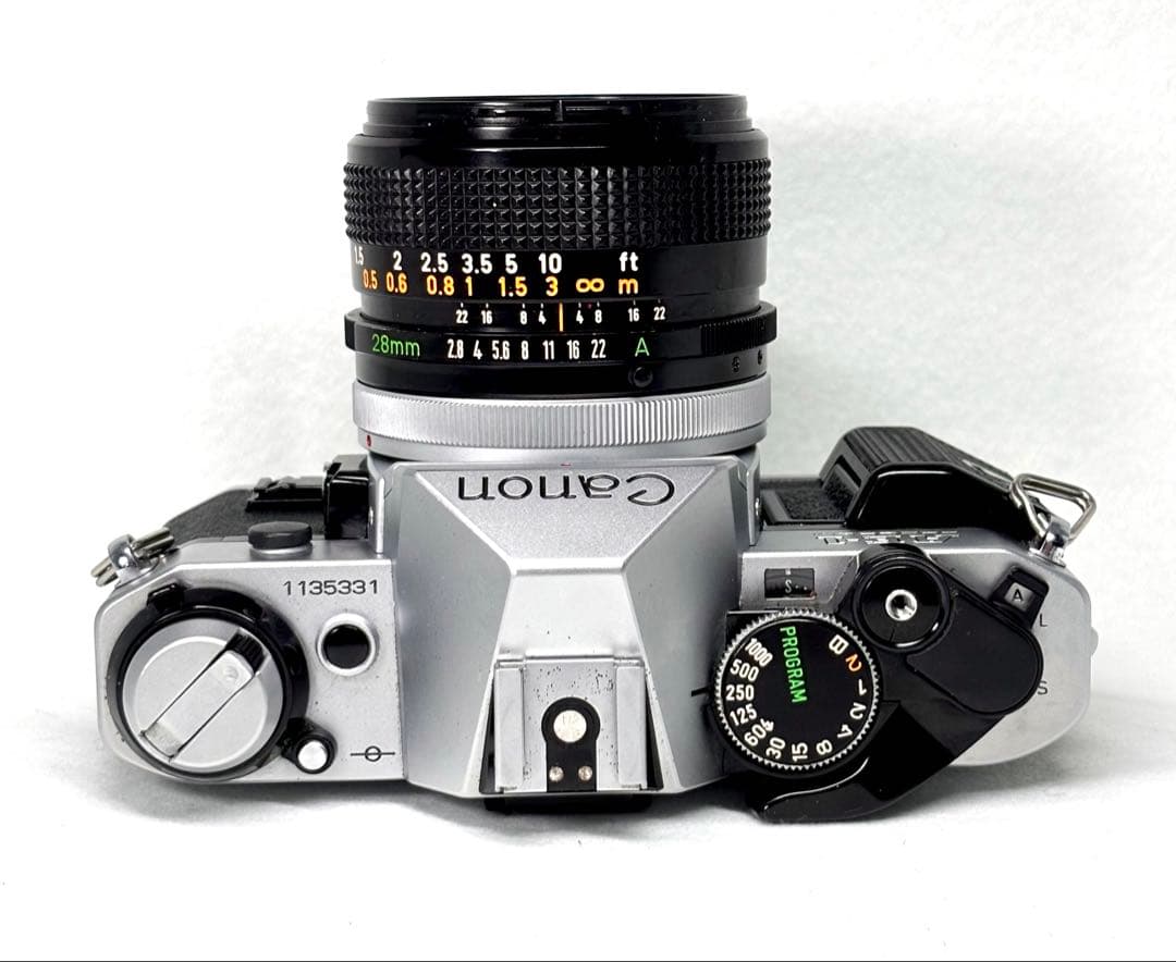 【完動品】キャノンフィルムカメラAE-1 Pシルバー28mmレンズ3085311