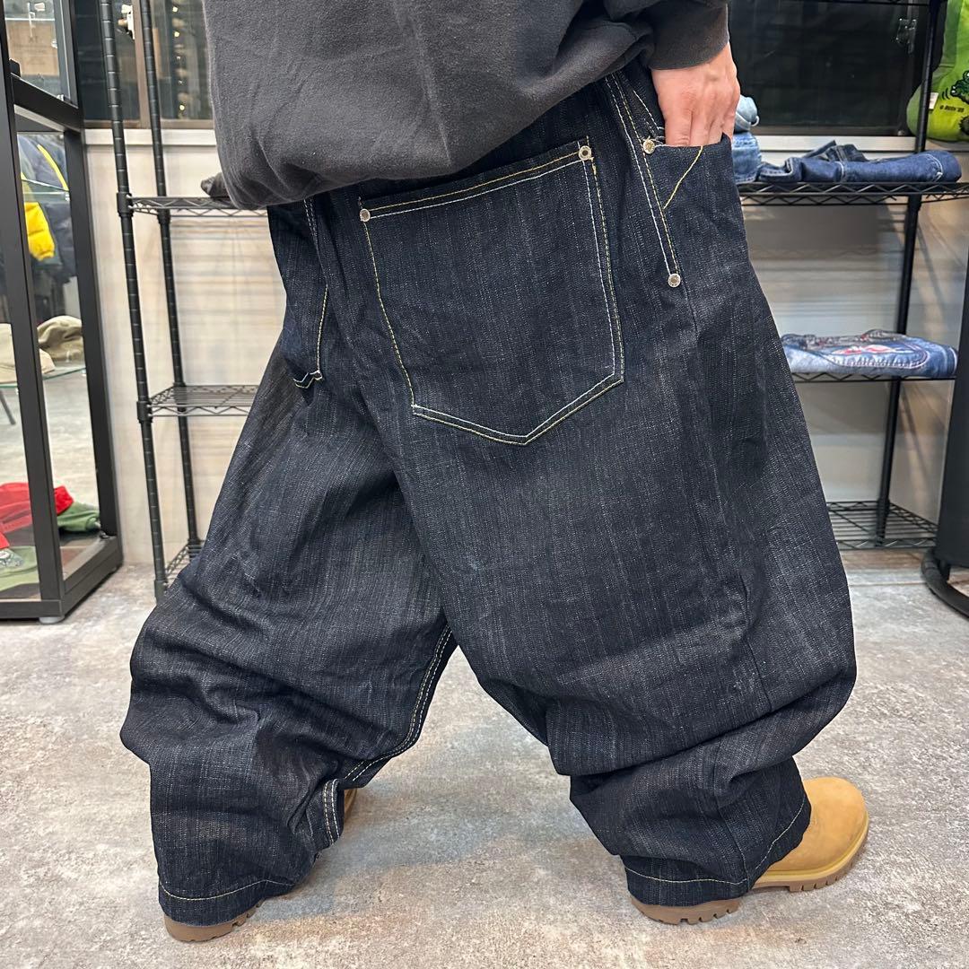 超BIGサイズ46 EVOLUTION 極太バギー　デニムパンツ
