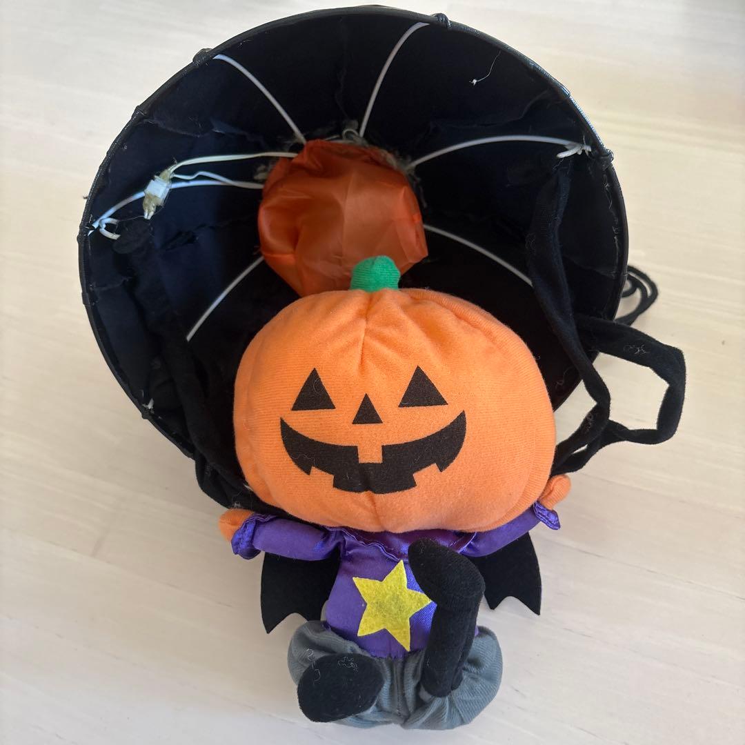 ハロウィン飾り　カボチャ　パラシュート　ハロウィン　電動　箱付き