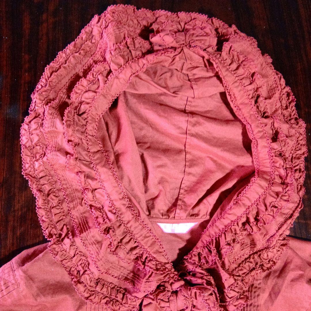 ☆ピンクハウス☆赤いフリル付きフード付ブラウス