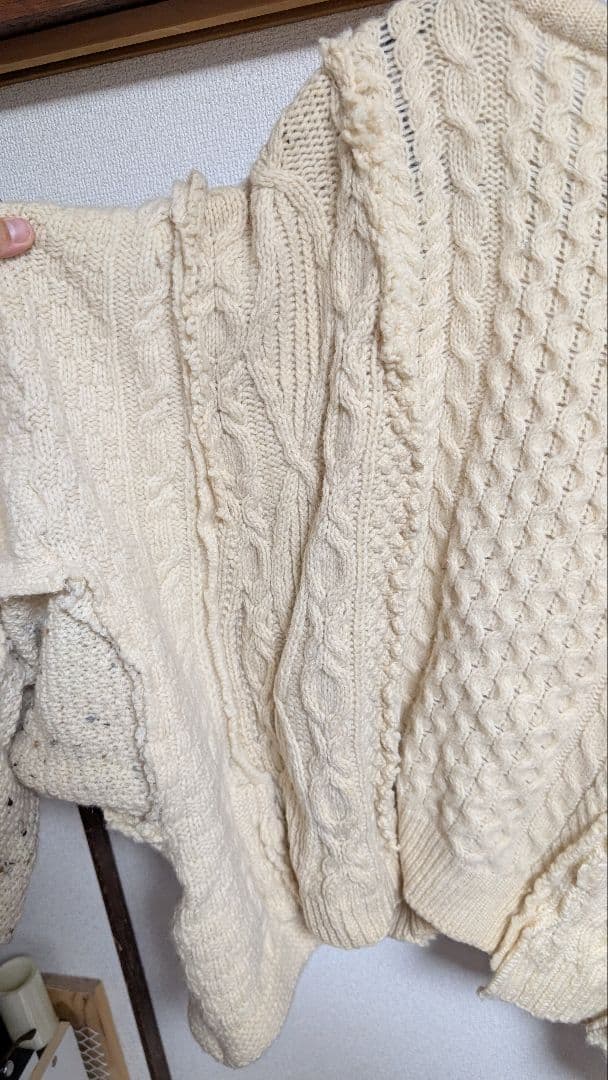 再構築 リメイク フィッシャーマンズニット グランジ