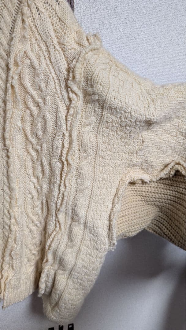 再構築 リメイク フィッシャーマンズニット グランジ