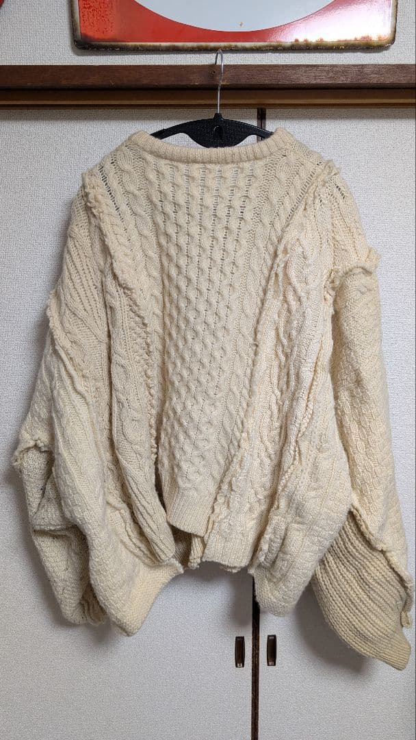 再構築 リメイク フィッシャーマンズニット グランジ