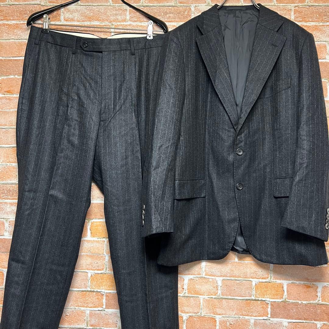 チョークストリームxロロピアーナ　WISH ストライプ柄　スーツセットアップ　L