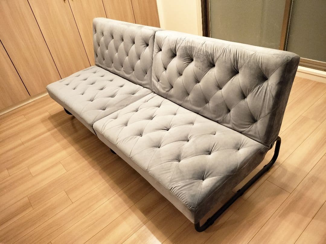 〈たなか〉【直接引渡の場合12000円引】LOWYA ベルベット調ソフ