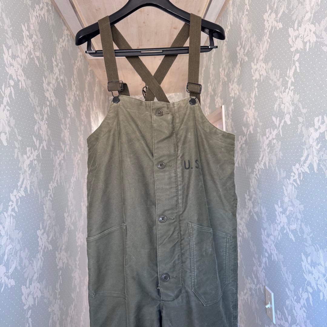 米軍実物50S U.S.NAVY N-1 デッキパンツ M オーバーオール