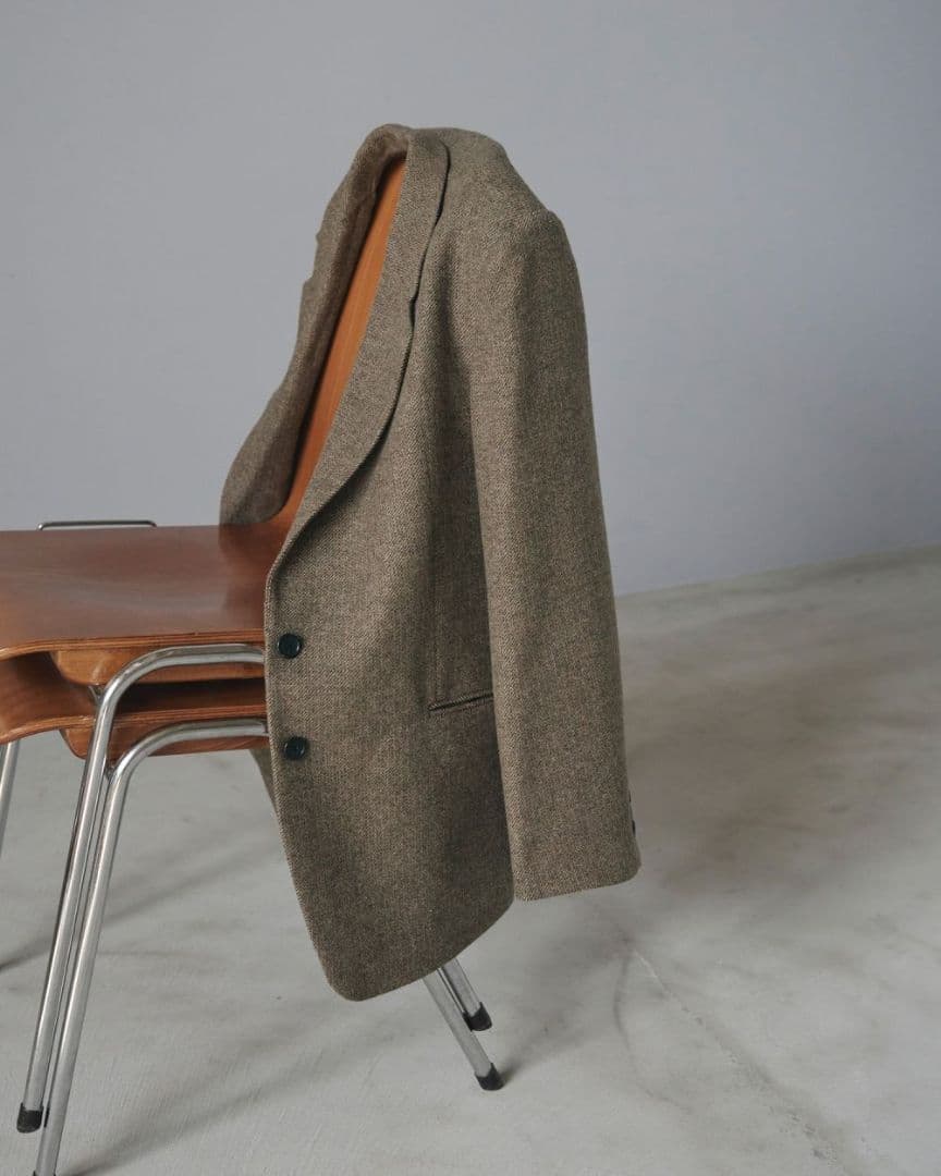 【anuke】Herringbone Wool Jacket