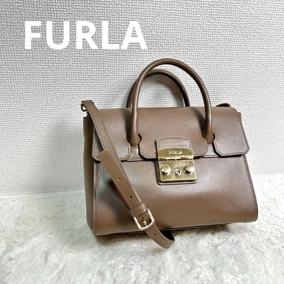 極美品✨　FURLA メトロポリス サッチェルS 2wayショルダーバッグ