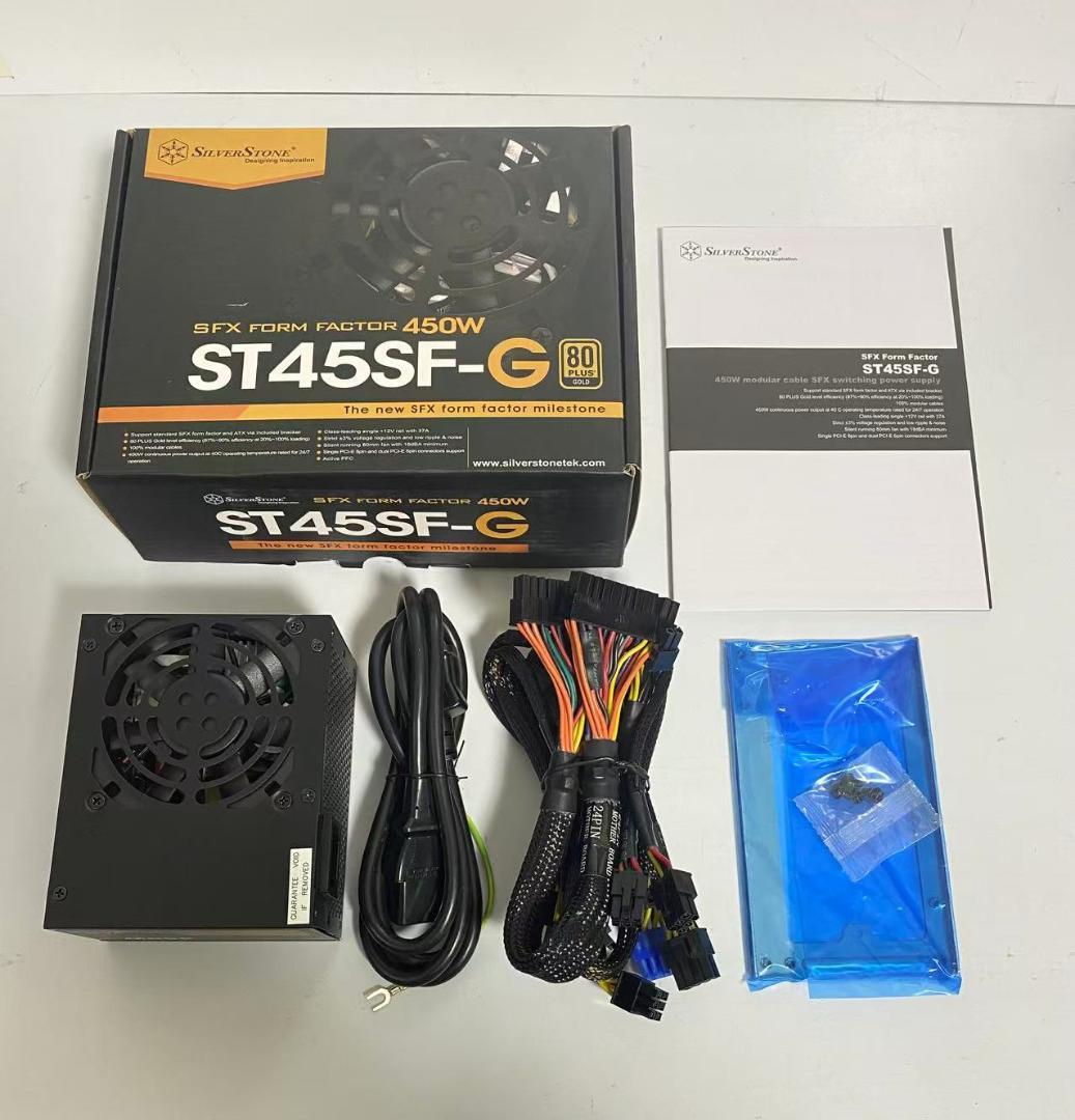 未使用 SilverStone 80 450W PLUS Gold SFX電源