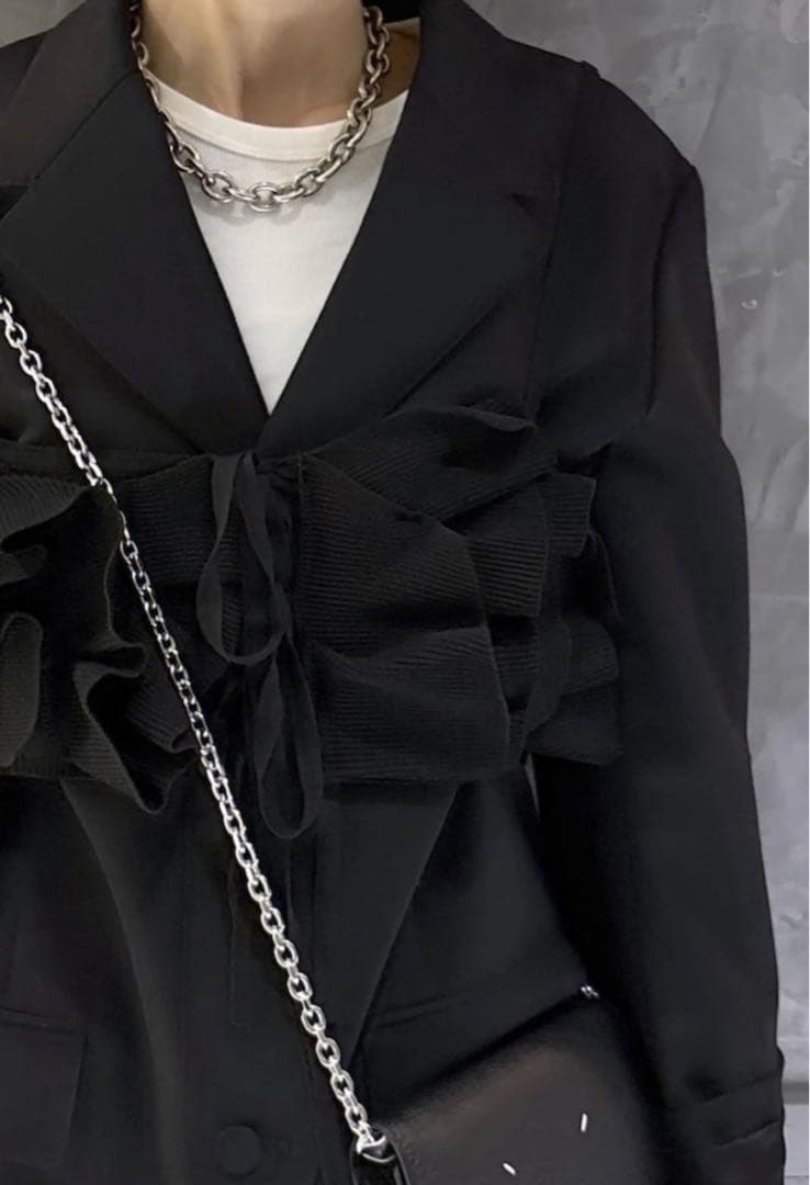 【新品未開封/定価17,600】アダムエロペ_ニットフリルビスチェ