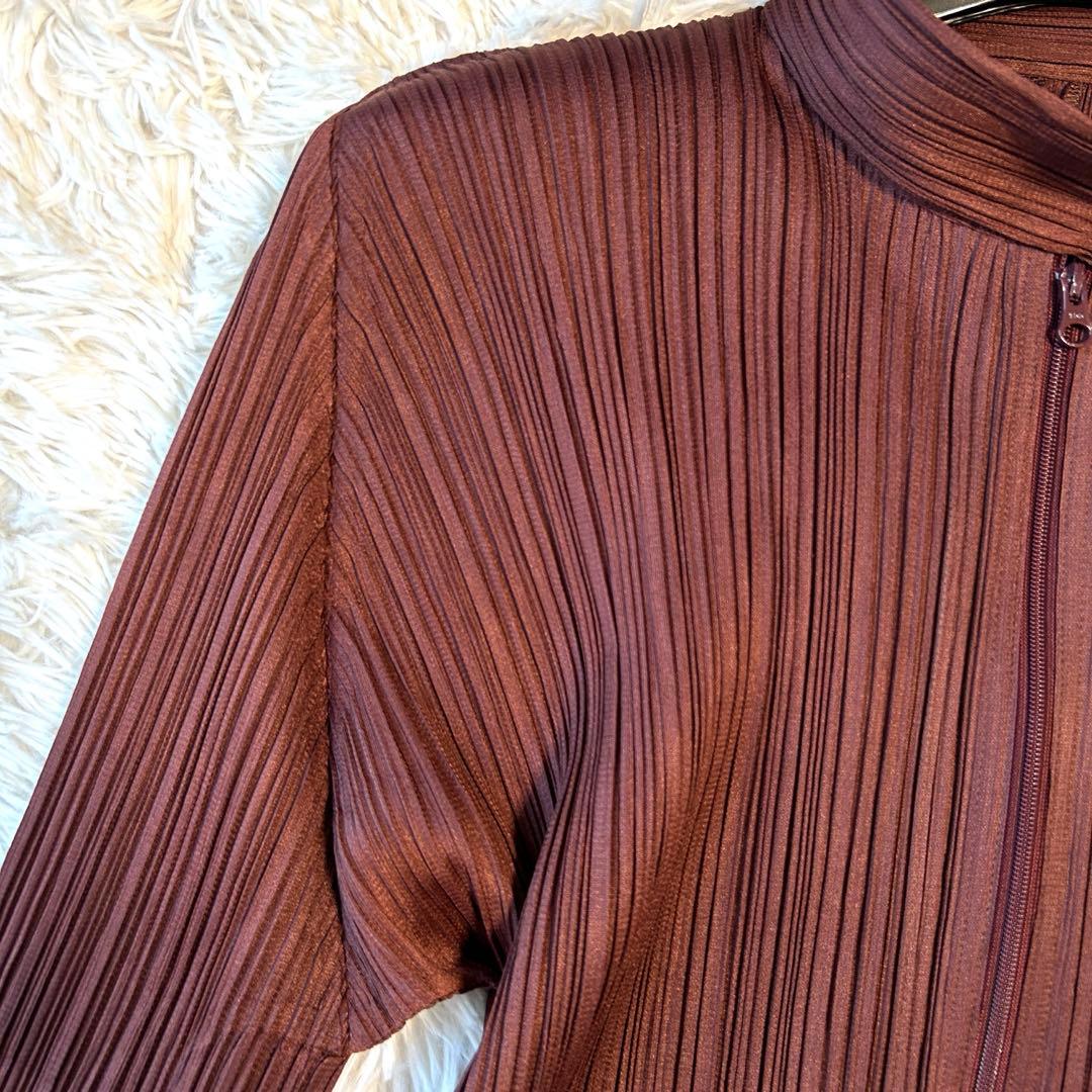 希少✨プリーツプリーズ ライダースジャケット シングル ダブルジップ