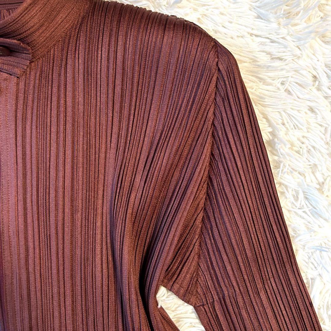 希少✨プリーツプリーズ ライダースジャケット シングル ダブルジップ