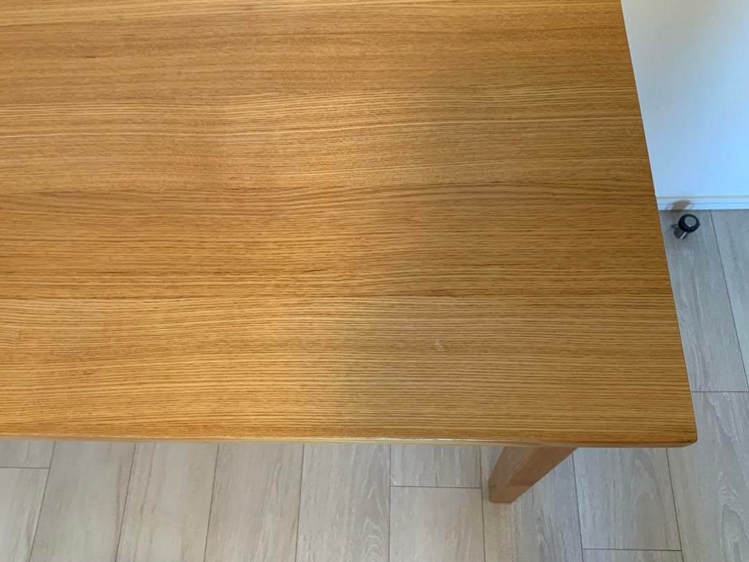 美品 無印良品 タモ材デスク 学習机 木製机 引き出し付 110×50cm