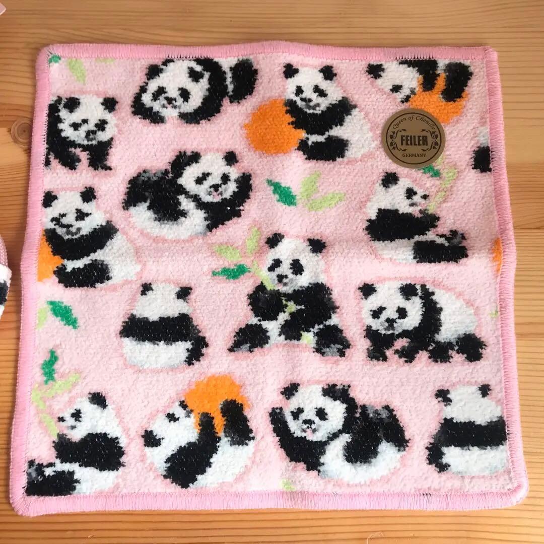 FEILER コロコロパンダ ハンカチ·ポーチ·サークルポーチ 3点set