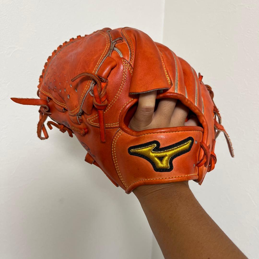 Mizuno Pro 硬式グローブ 投手用/左投用 オレンジ