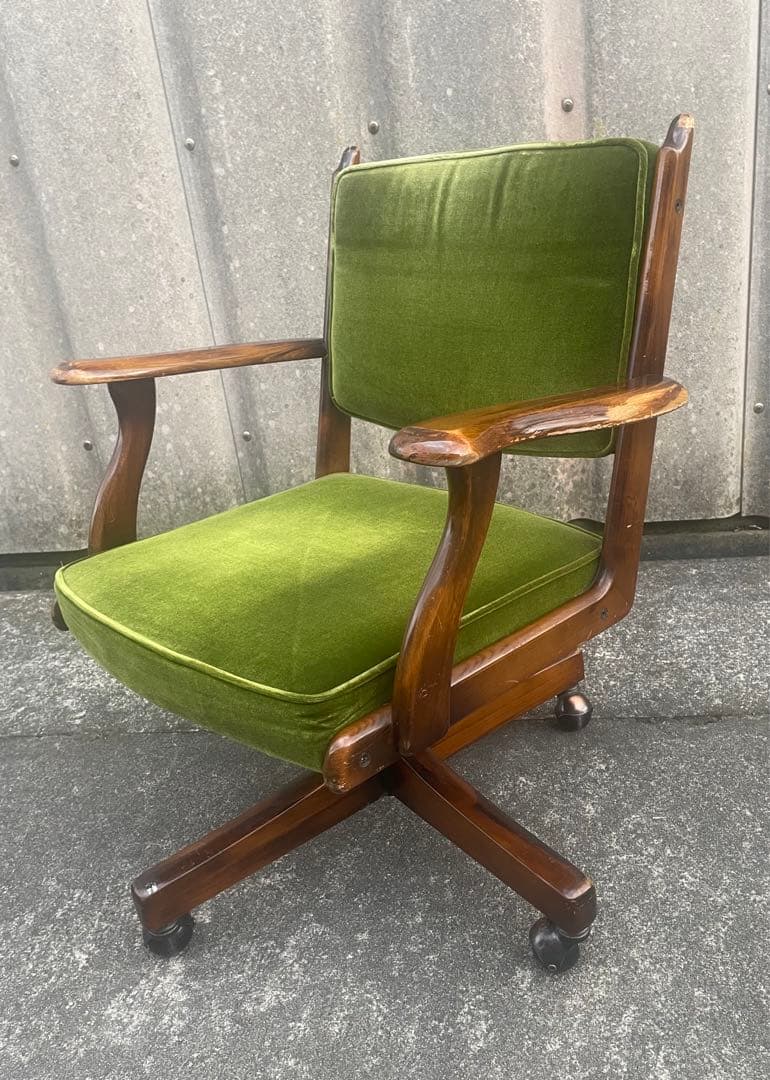 稀少/カリモク/コロニアル/デスクチェア/アームチェア/回転椅子/椅子/③