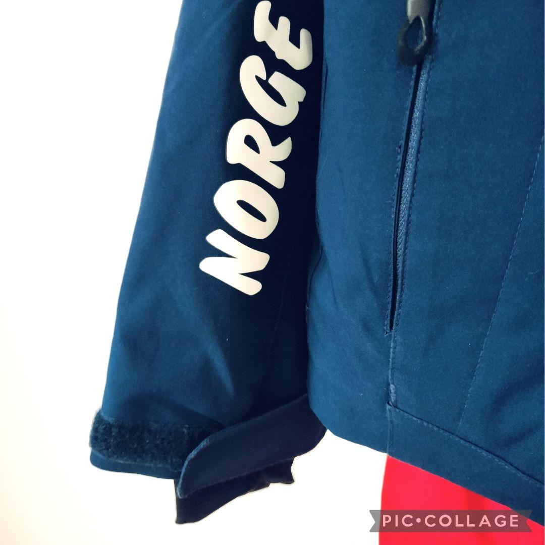 美品☆PHENIX ジュニアスキーウェア 上下 140 ノルウェーモデル 紺赤