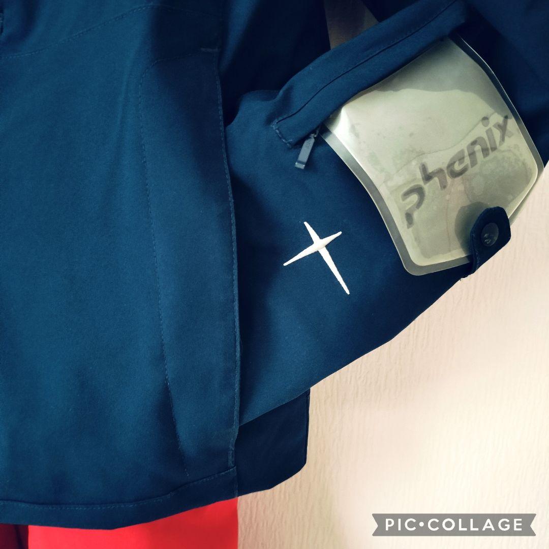 美品☆PHENIX ジュニアスキーウェア 上下 140 ノルウェーモデル 紺赤