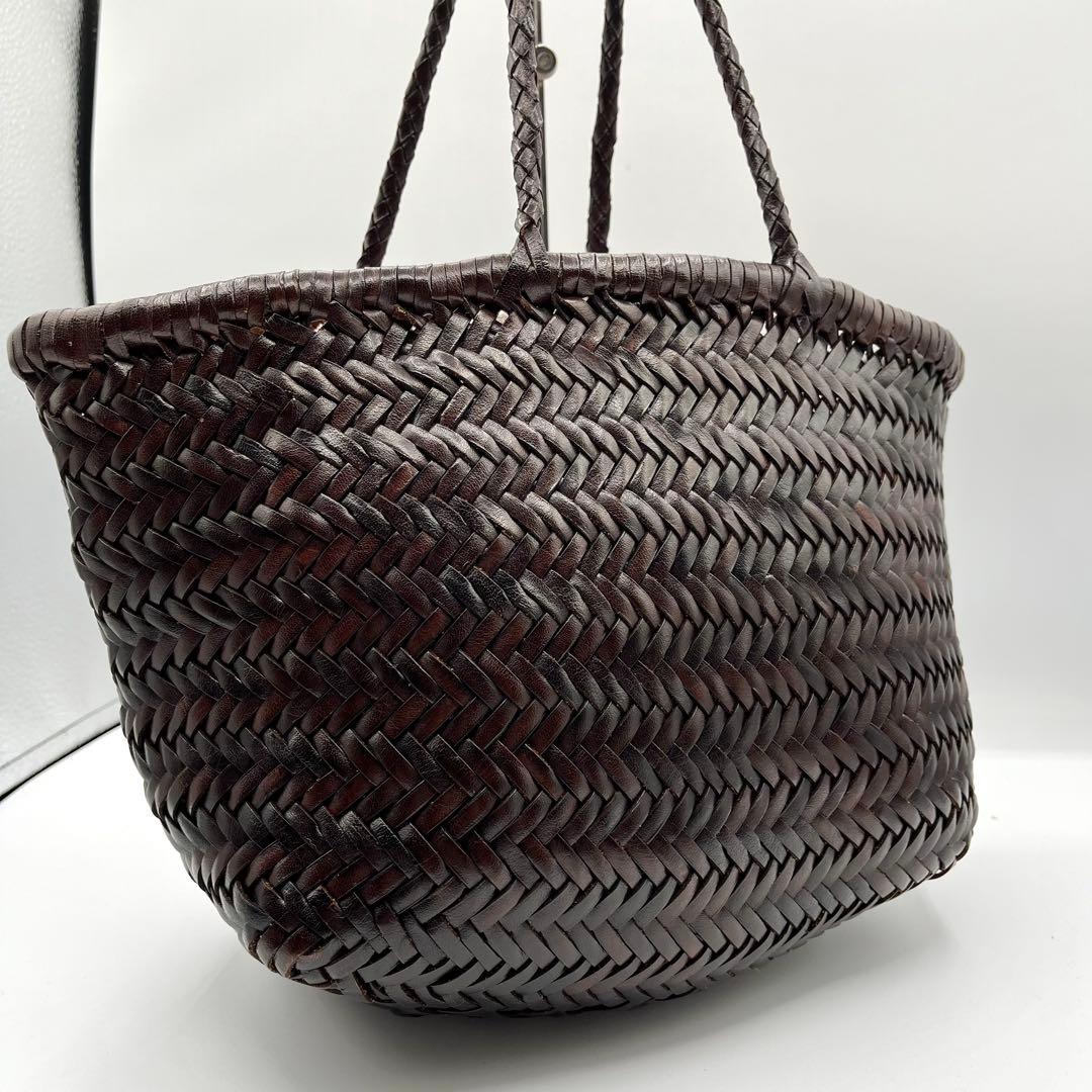 【美品】DRAGON かごバッグ セントクリストファー  ブラウン