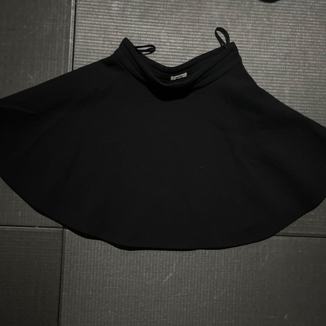 MIU MIU 黒 フレアスカート 36