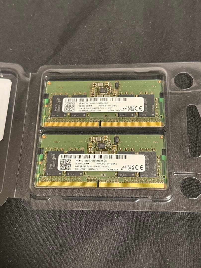 DDR5 SODIMM 8GB×2 16GB 4800