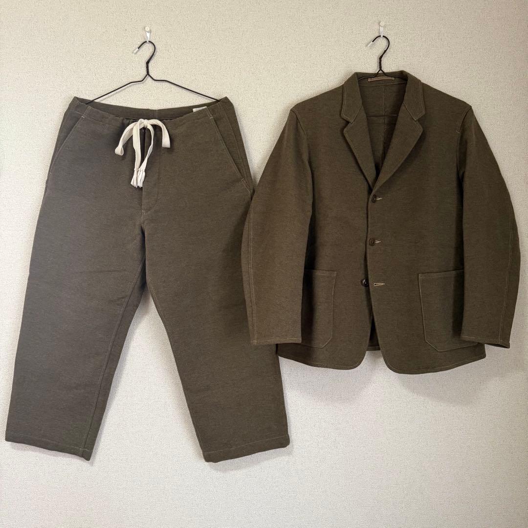 COMOLI 19AW W/C/Pジャケットドローストリングパンツ セットアップ