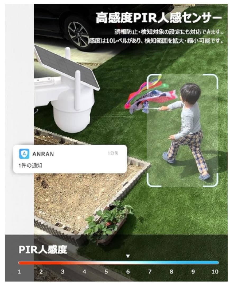 防犯カメラ2台 新品 未使用　500万超高画素・屋外 ソーラー　無線 wifi