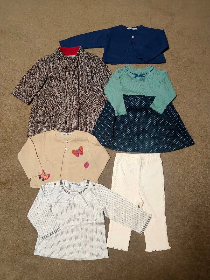 familiar 80cm ベビー服 6点セット
