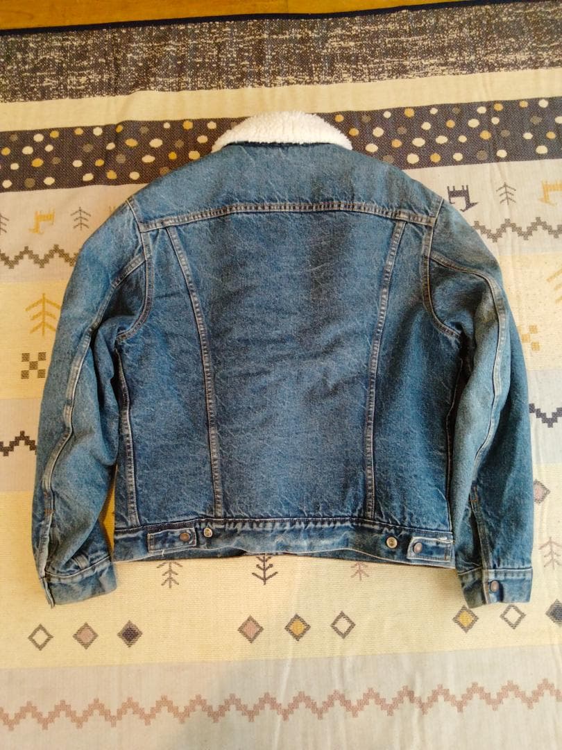 ビンテージ80年代リーバイス71608-0216デニムボア付きJKT42LONG