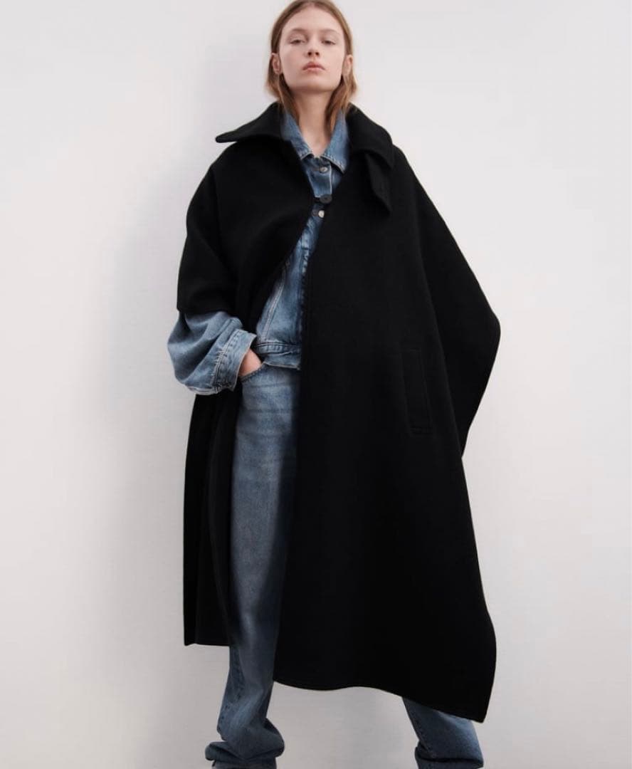 ZARA ZW ウールブレンドケープ LIMITED EDITION