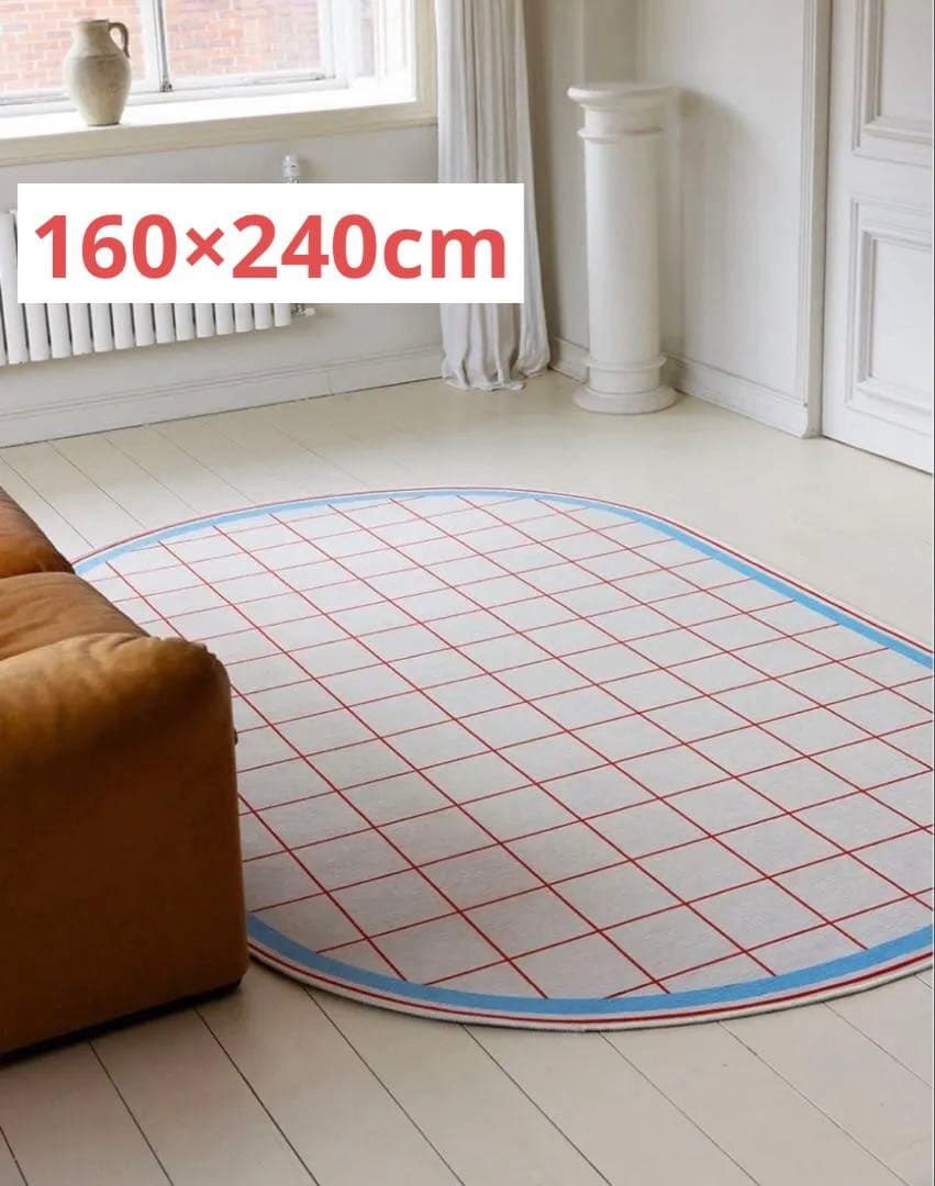 Ohouse BWTZラグ タイルチェック レッド 韓国インテリア160×240