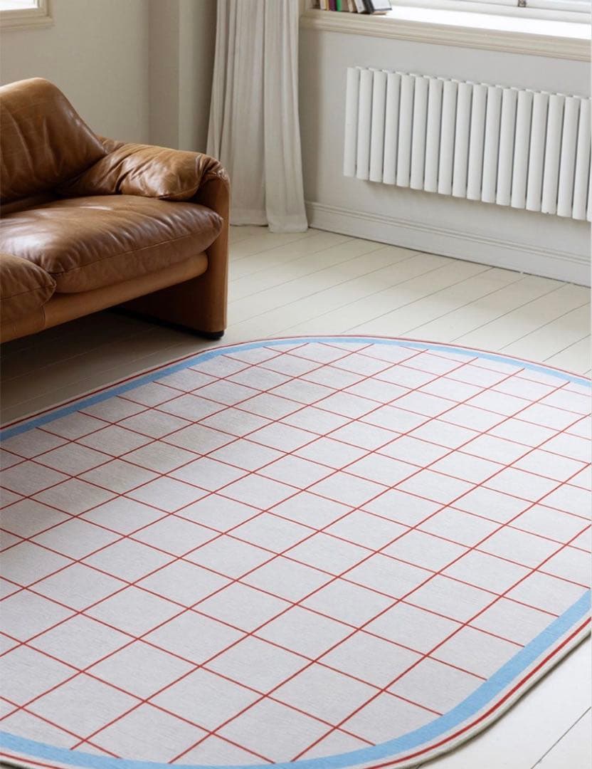 Ohouse BWTZラグ タイルチェック レッド 韓国インテリア160×240