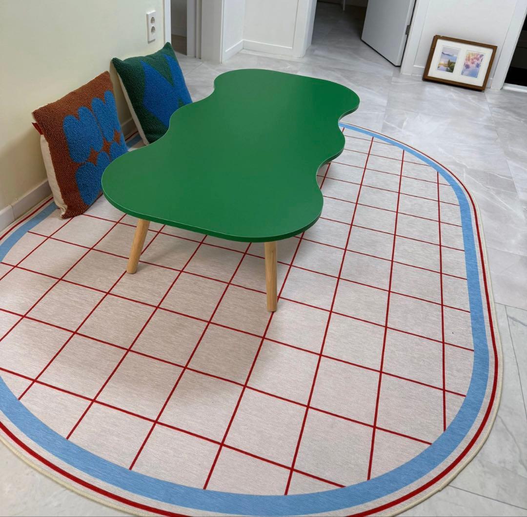 Ohouse BWTZラグ タイルチェック レッド 韓国インテリア160×240