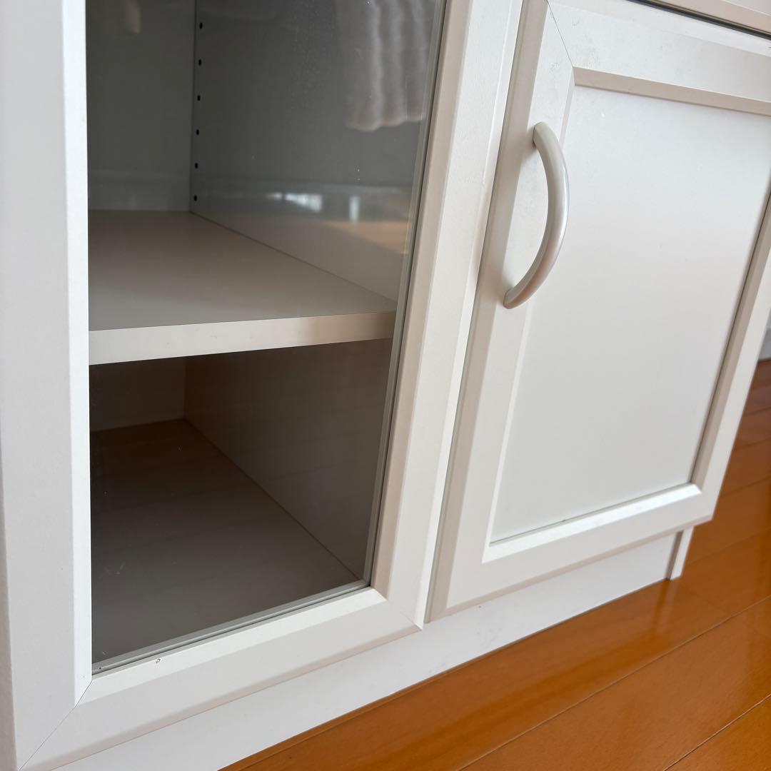 【即日発送】セルシナ カップボード ホワイト　レンジ台　食器棚　シンプル