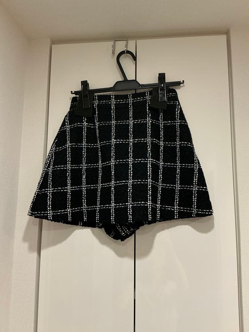 sheller check tweed culottes チェックキュロット