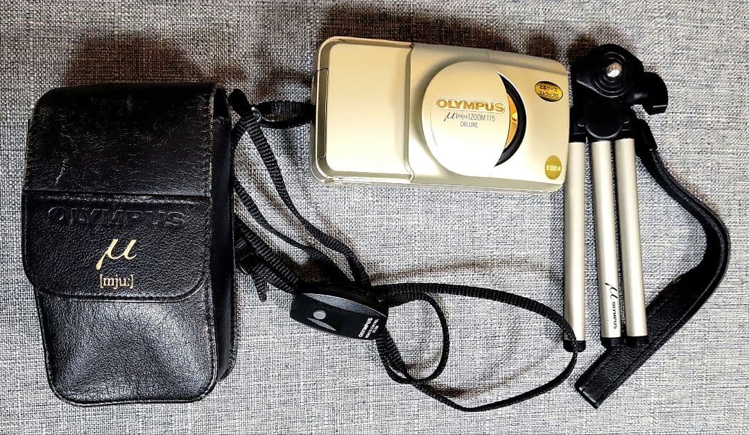 olympus μ zoom 115 deluxe ミニ三脚・ケース・リモコン付