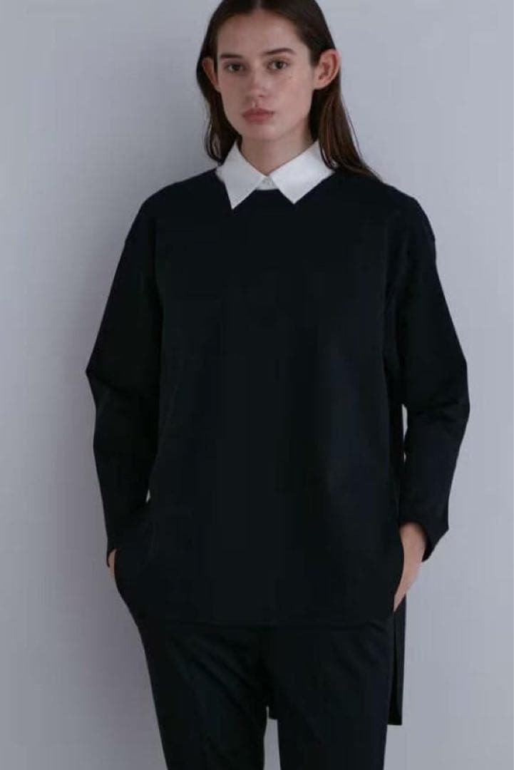 ルフィル　ハイストレッチポンチジャージートップス　襟付きトップス