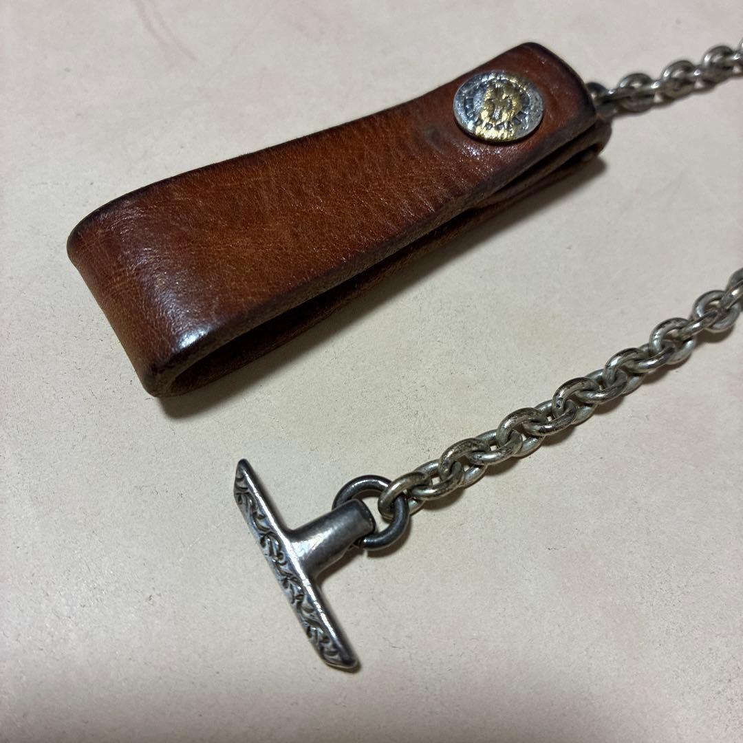 MOTO OLD ウォレットチェーン　純金×純銀コンチョ　本池秀夫