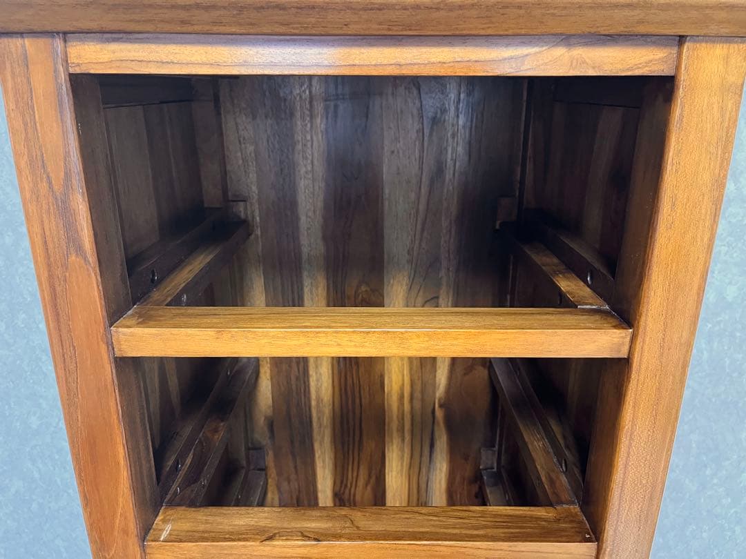 ギギliving チークスリム五段ハイチェスト W45✕D35xH114