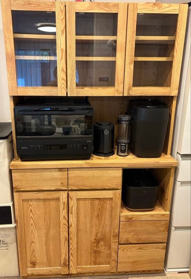 LOWYA 大川家具 105cm幅 カップボード【日本製】