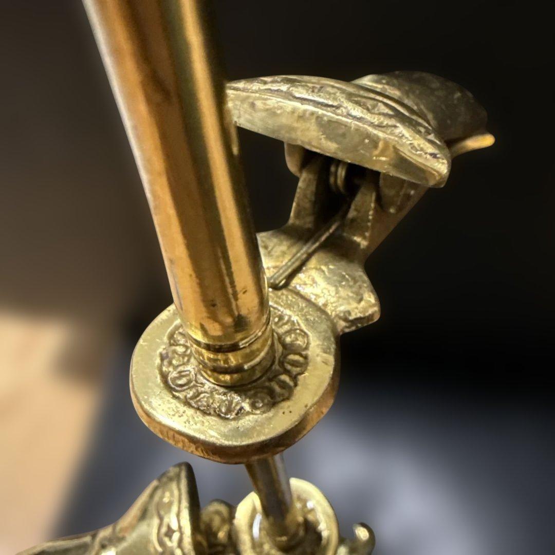 ニ*ン様 アンティーク　真鍮製ハンドクリップスタンドオブジェ