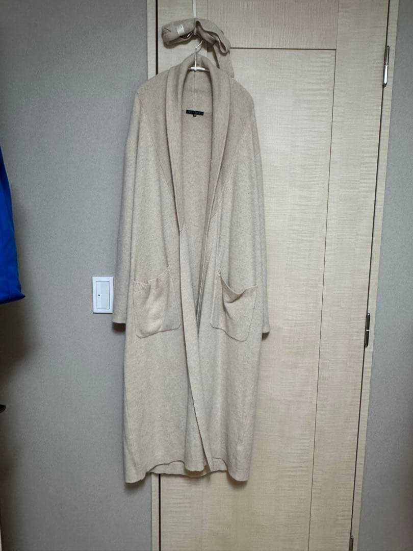 【最高級カシミヤ100%】ラルフローレン ロングガウンカーディガン RL刺繍 M