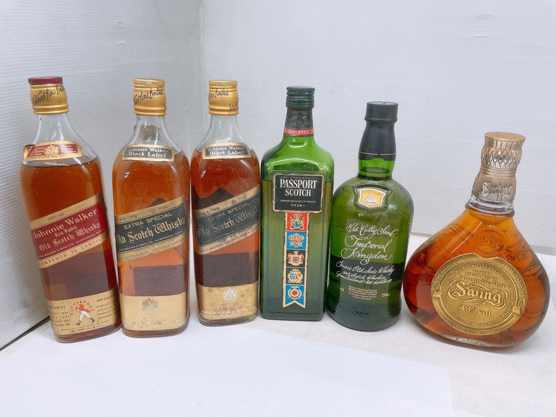 未開栓古酒★ウイスキー Johnny Walker スウィング など6点まとめて