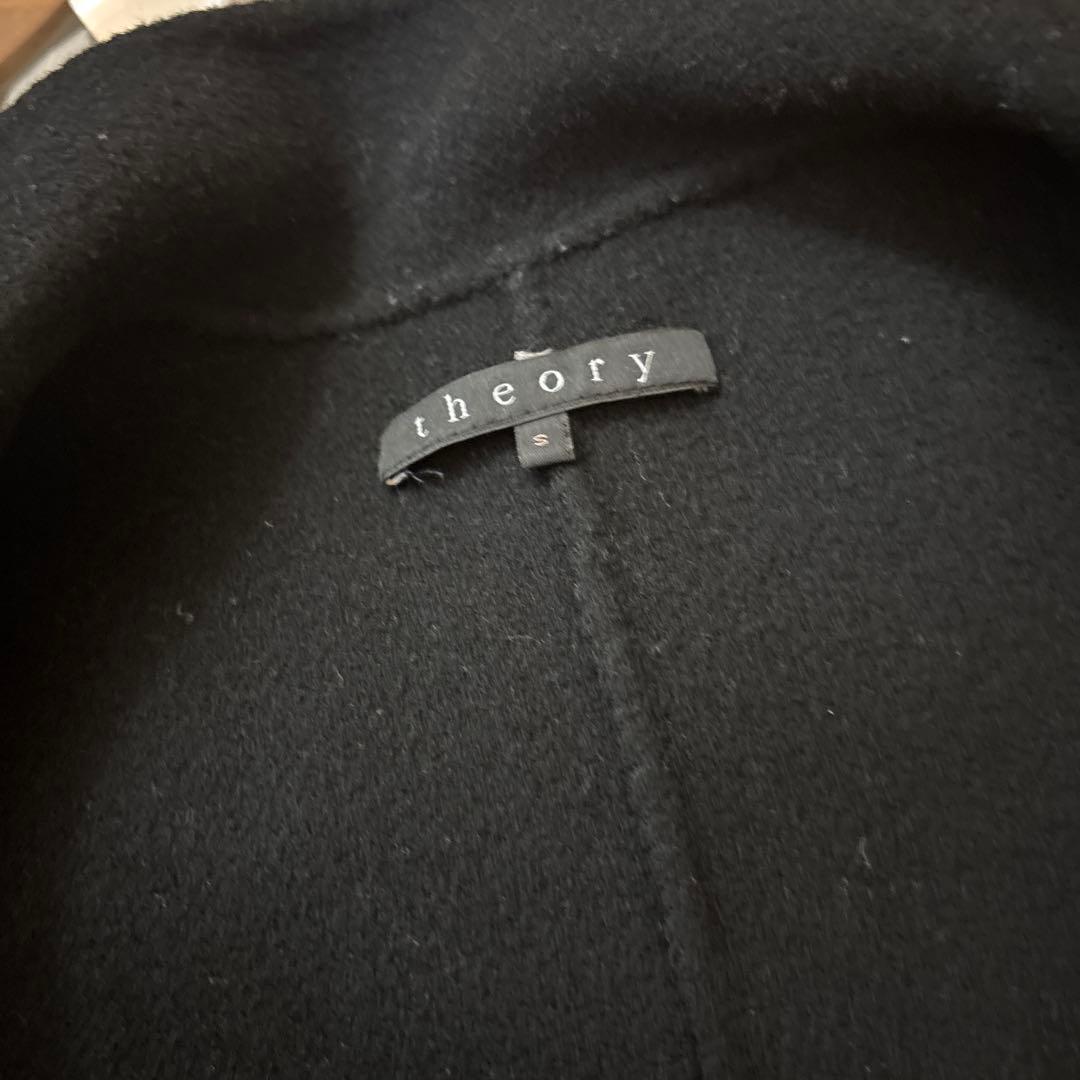 美品✨セオリー　ウールポンチョ　ケープ　コート　ブラック　Sサイズ