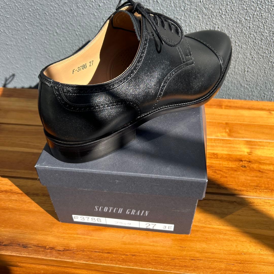 《新品未使用》スコッチグレイン SCOTCH GRAINブラック27 EEE