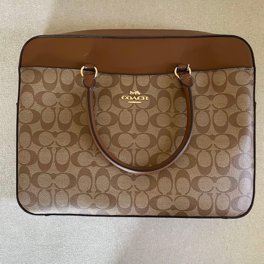 コーチ シグネチャー 2WAY ショルダーバッグ ビジネスバッグ ブリーフケース